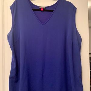 VINCE CAMUTO Purple Sleeveless Shell Size 1X